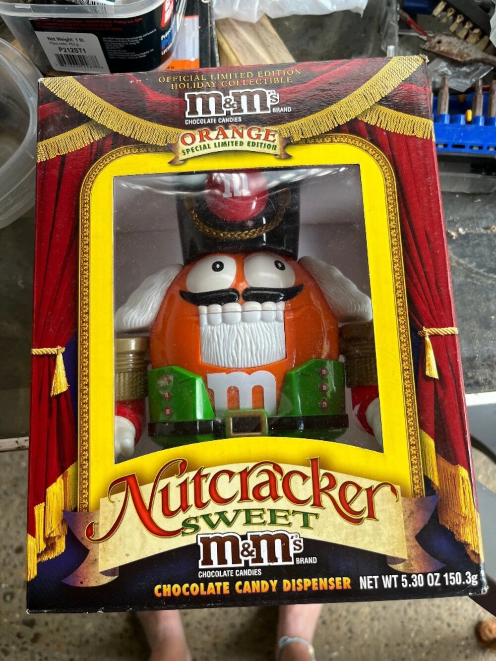 m&m's Nutcracker Sweet Orange Chocolate Candy Dispenser Limited Edition